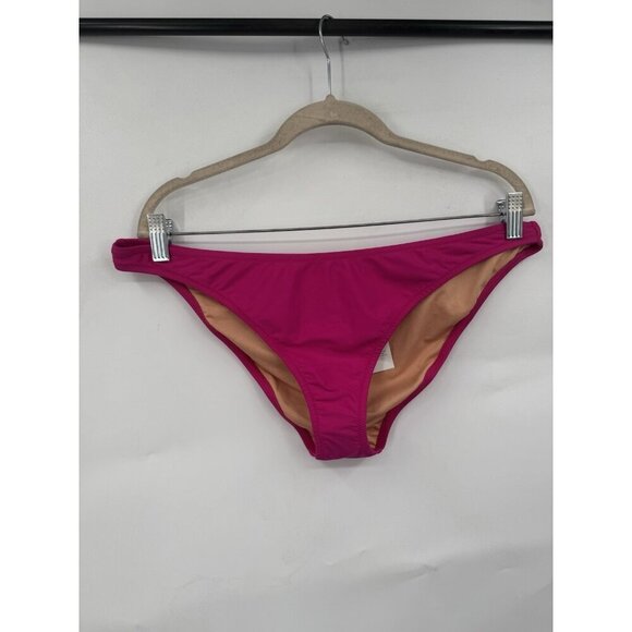 J. Crew Heritage 1989 High Leg Bikini Bottom Women XL Pink NEW Resortwear Beachy - Picture 1 of 7